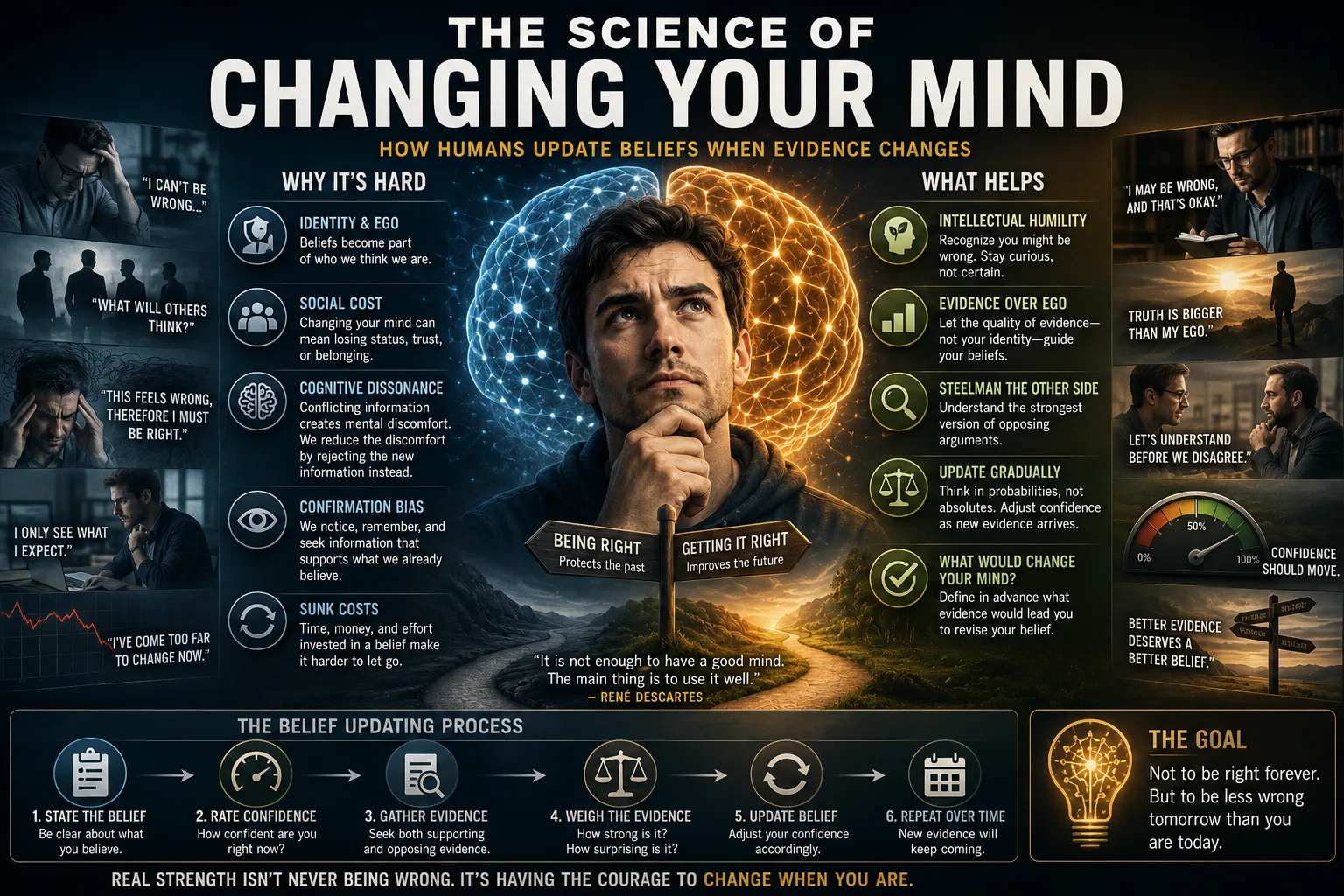 The Science of Changing Your Mind: Why Updating Your Beliefs Is So Difficult