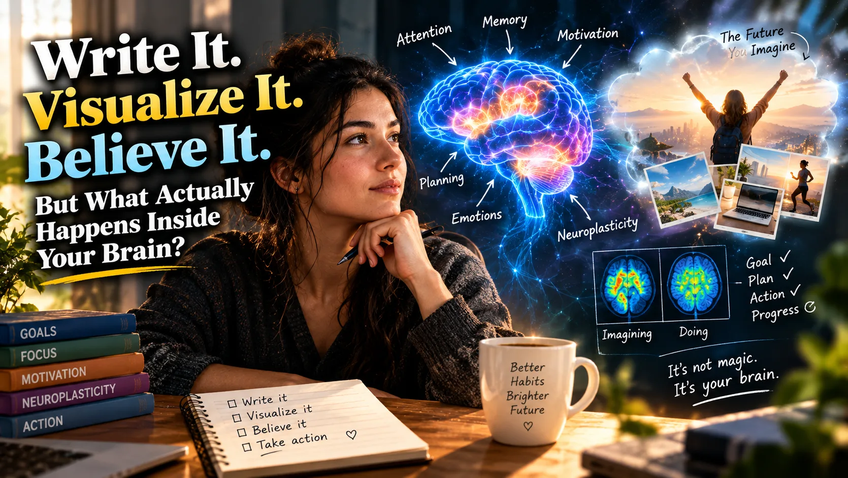 Write It. Visualize It. Believe It. But What Actually Happens Inside Your Brain?