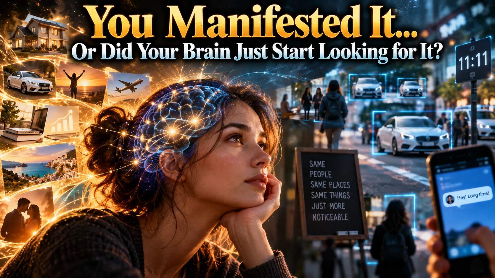 You Manifested It… Or Did Your Brain Just Start Looking for It?